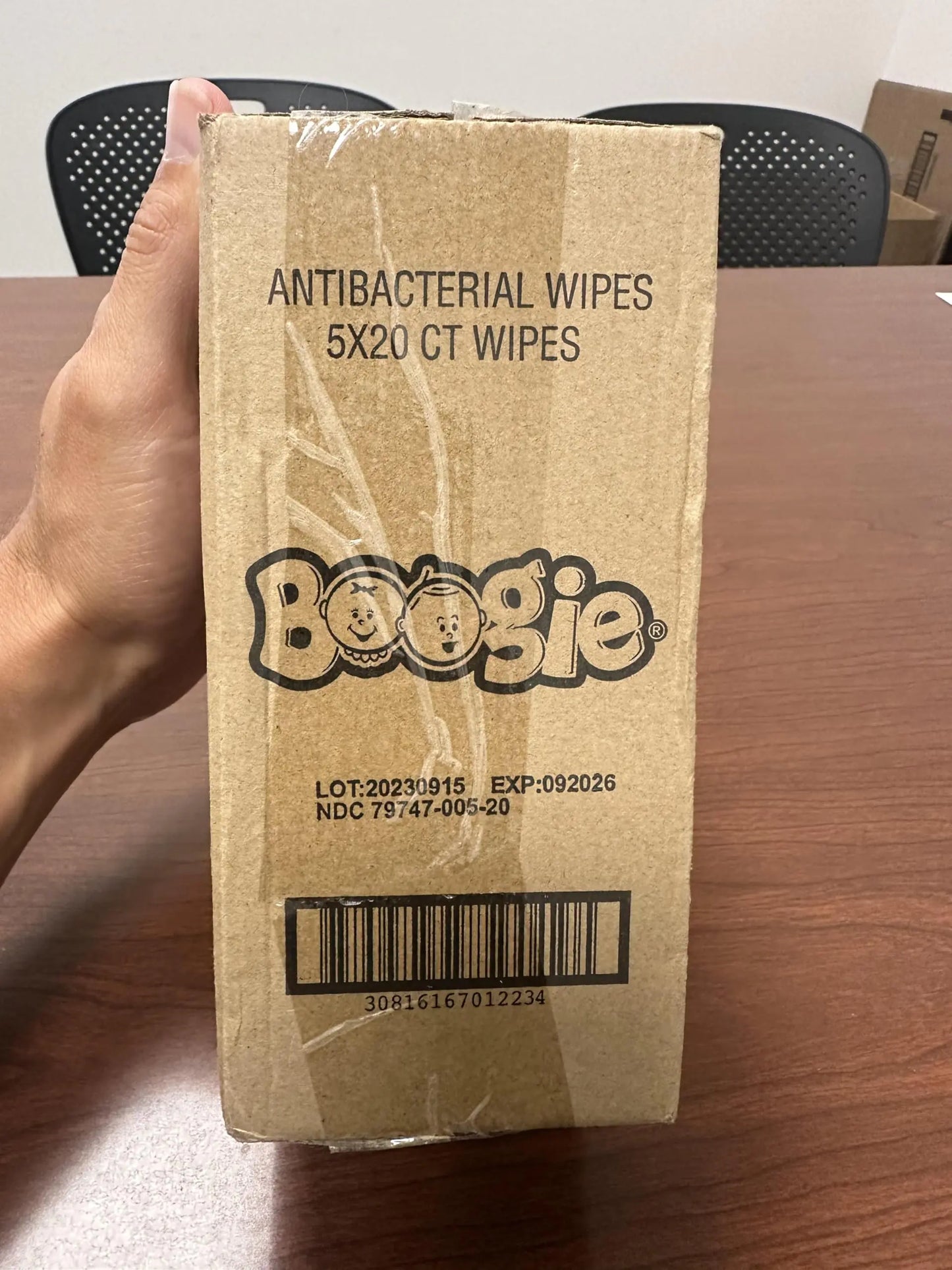 Boogie Hygienic Hand Wipes - Alcohol-Free, Aloe-Infused, 100 Pack