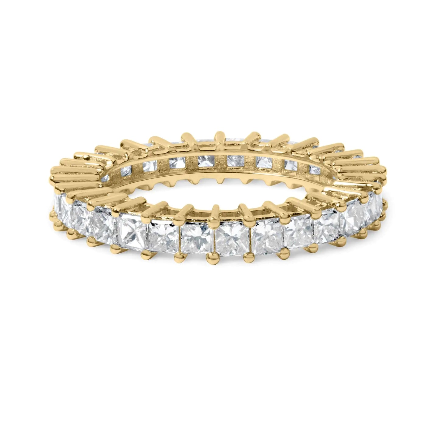 14K Yellow Gold Princess-Cut Diamond Eternity Ring