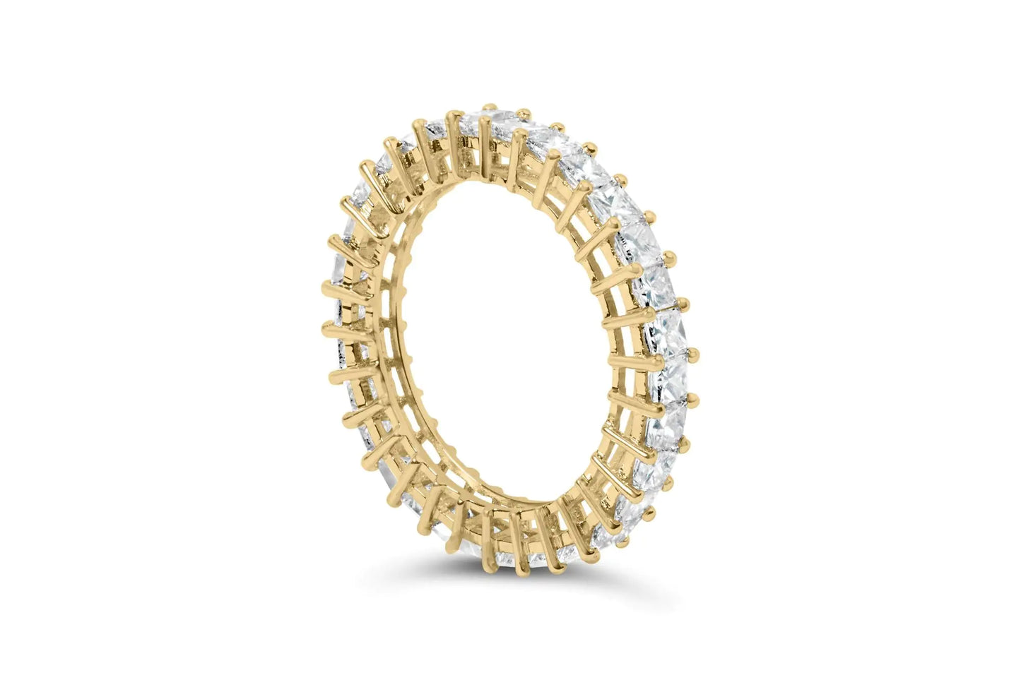 14K Yellow Gold Princess-Cut Diamond Eternity Ring