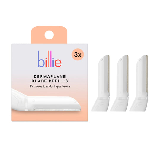 Billie - Dermaplane Refill Blades - Stainless Steel Blades with Safety Micro-guards - Nickel-free - Gently Exfoliates Skin - 3 count 3 Count Refills