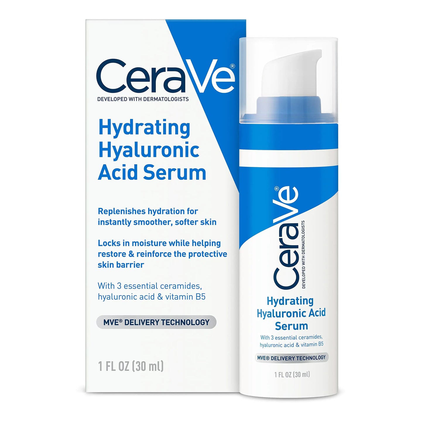 CeraVe B5 Hyaluronic Serum | Ceramide-Enriched Formula | 1 Oz