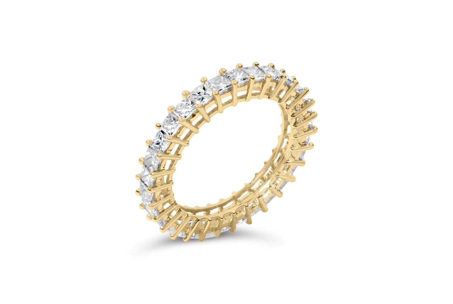 14K Yellow Gold Princess-Cut Diamond Eternity Ring