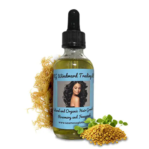 Organic Extra Strength Hair Growth Serum with Sea Moss, Fenugreek, and Rosemary