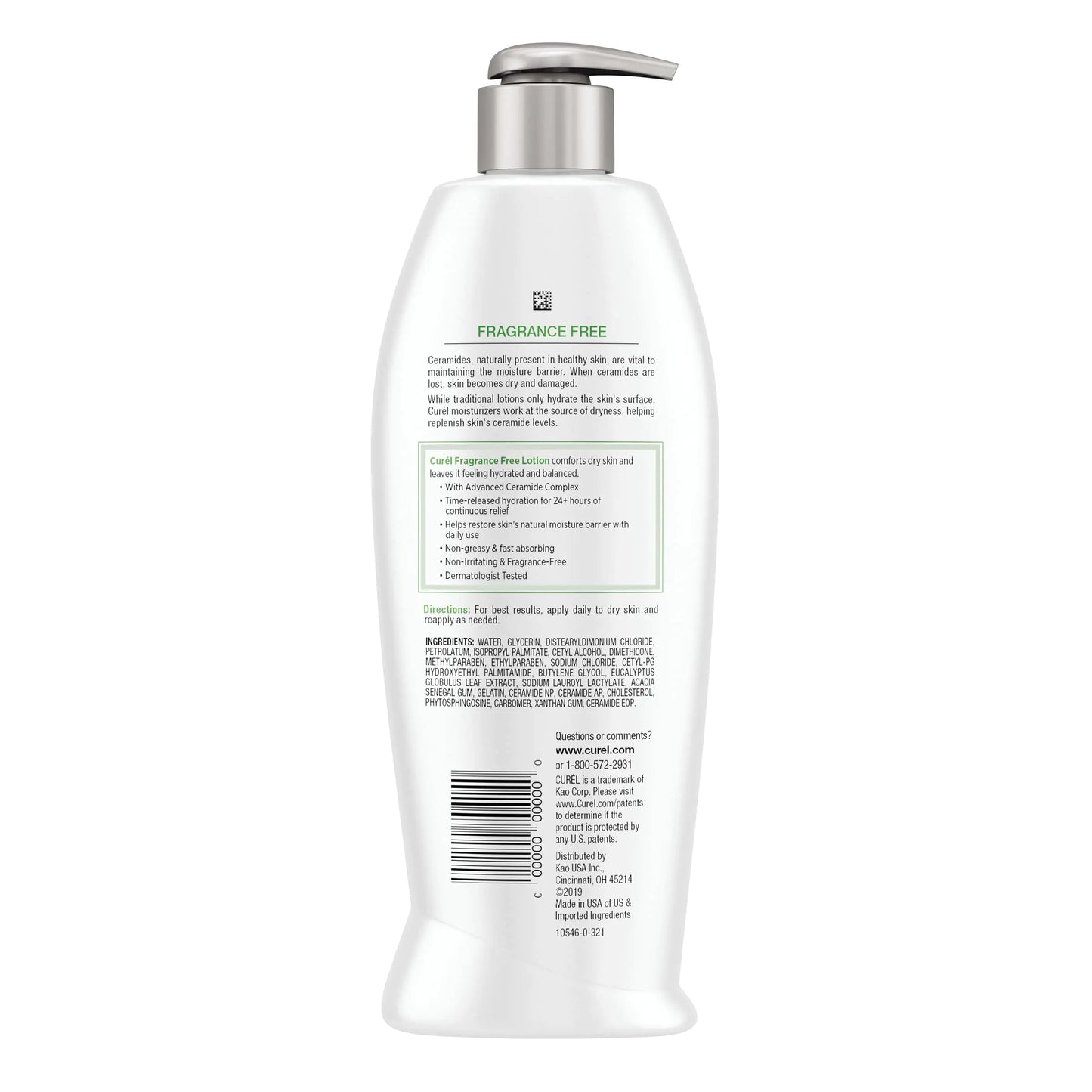 Curel Sensitive Skin Hydrating Lotion, Fragrance-Free, 13 Oz (3-Pack)